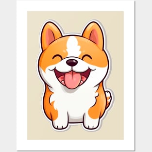 Kawaii Shiba inu Posters and Art